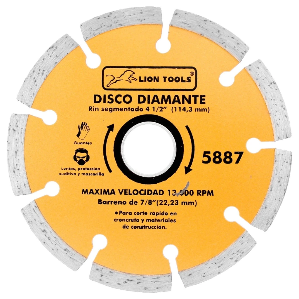 Disco diamante rin segmentado 4 1/2" | Lion Tools