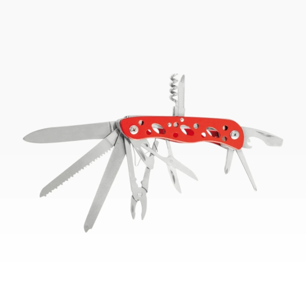 Navaja 11 usos cacha de metal roja | Lion Tools