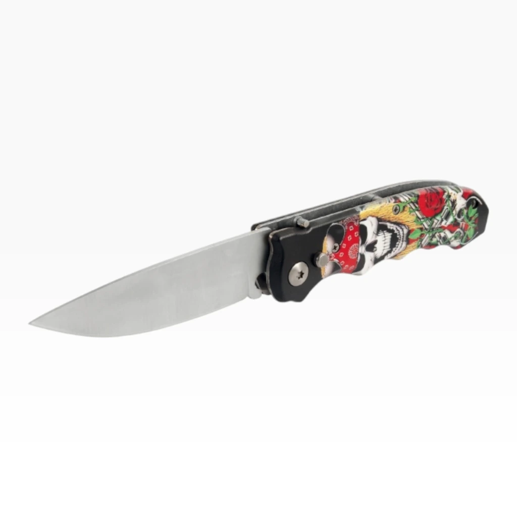 Navaja 3 1/2" automática cacha calavera | Lion Tools