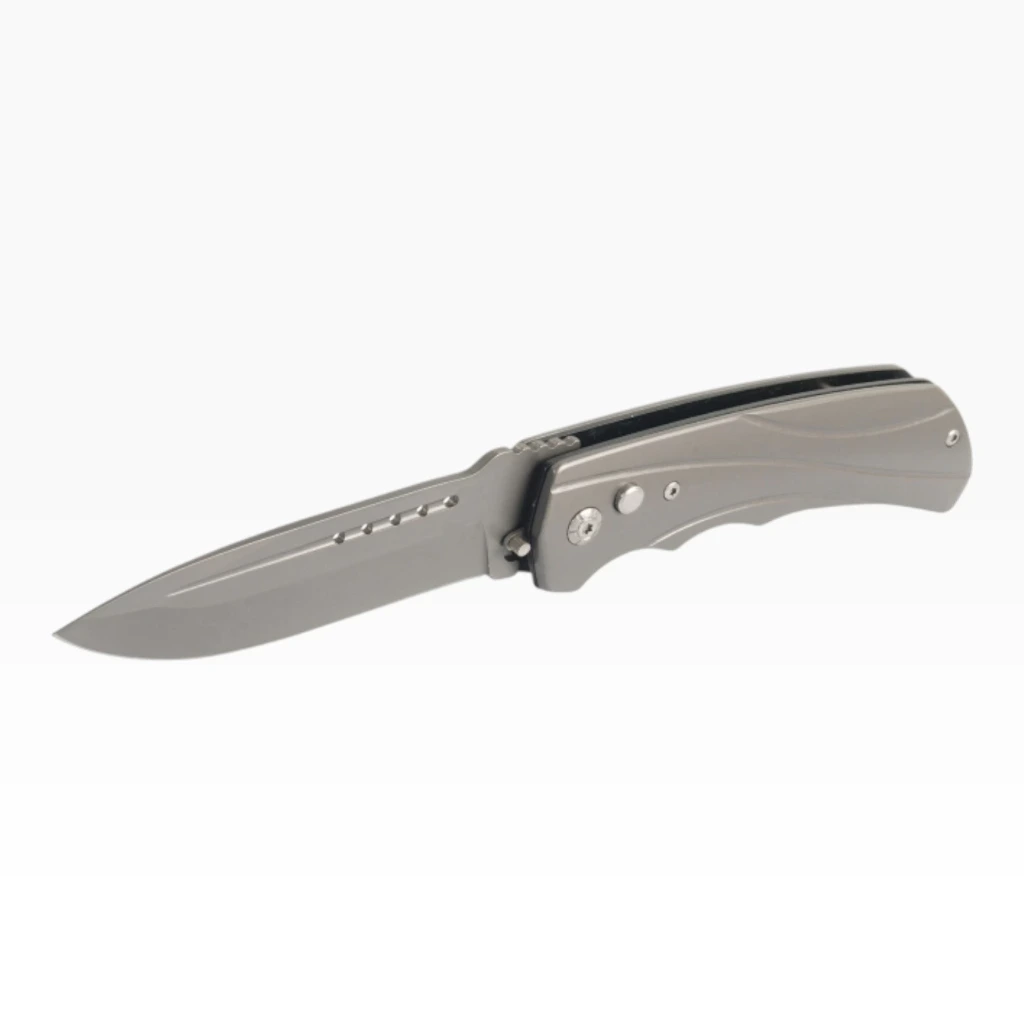 Navaja 3 1/2" automática cacha de metal gris | Lion Tools