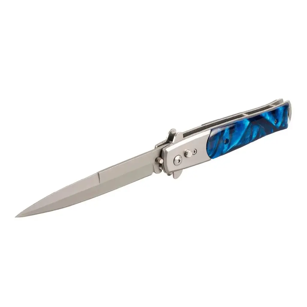 Navaja 4" automática nácar azul | Lion Tools