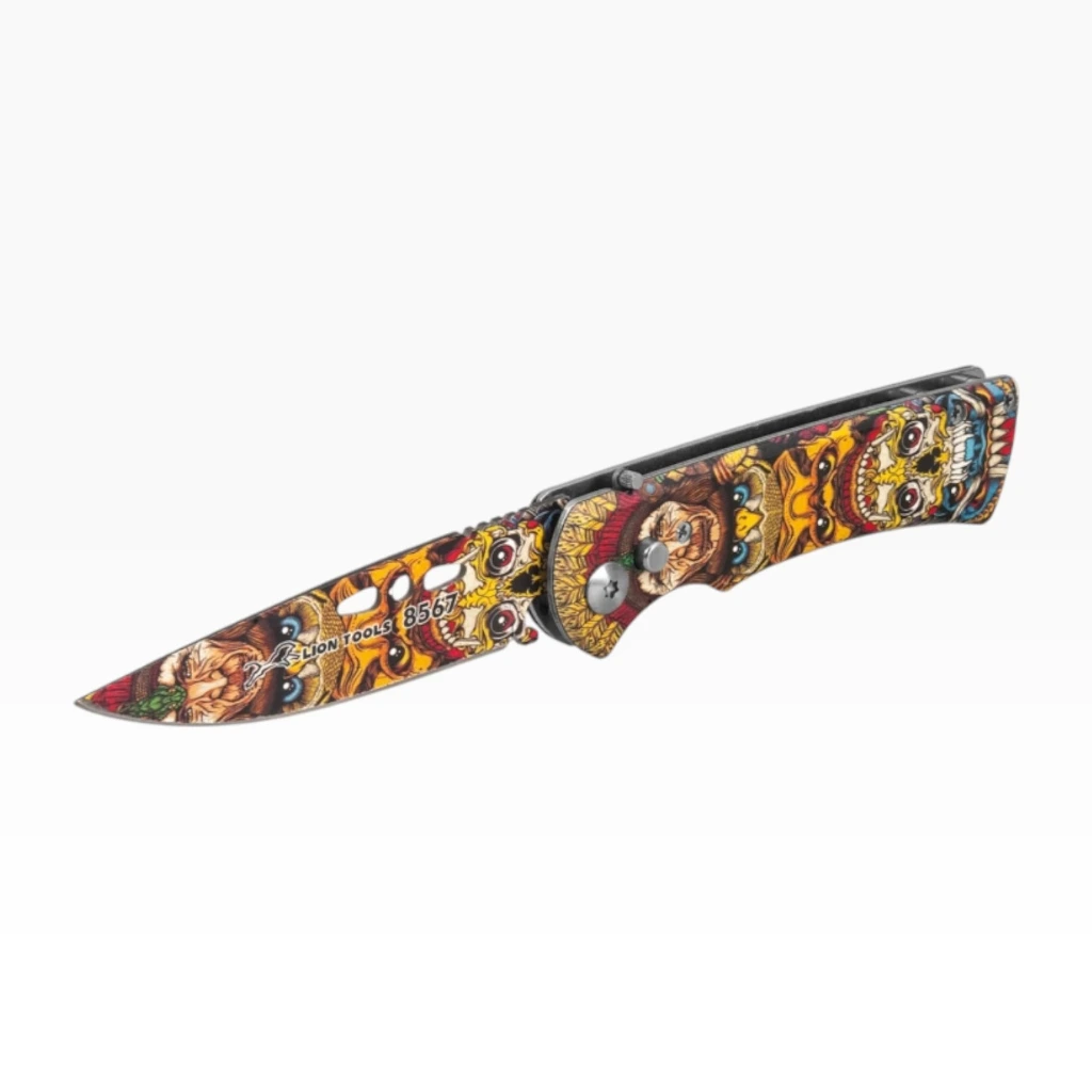 Navaja 4 1/2" automática jefe indio | Lion Tools