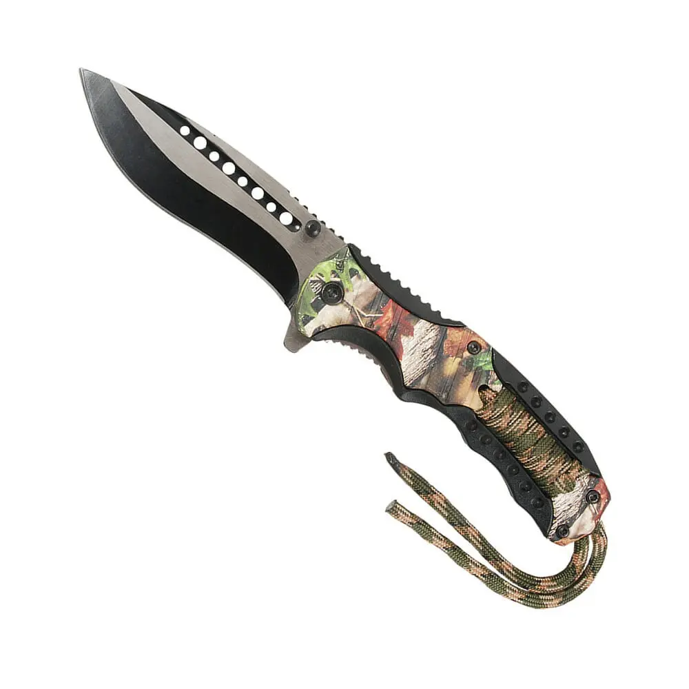 Navaja de monte 4" camuflaje con cuerda | Lion Tools