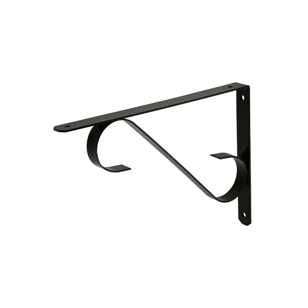 Ménsula reforzada negra 11 x 8" diseño colonial | Fiero
