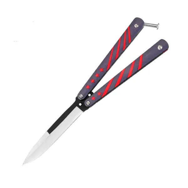 Navaja 4" monte tipo mariposa estrellas | Lion Tools