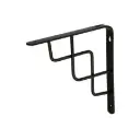 Ménsula reforzada negra 8 x 8" diseño escalera | Fiero