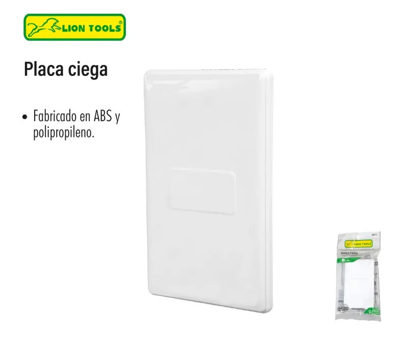 Placa ciega Blanca | Lion tools