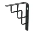 [47702] Ménsula reforzada negra 6 x 6" diseño escalera | Fiero