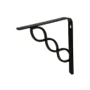 Ménsula reforzada negra 8 x 8" diseño trenza | Fiero