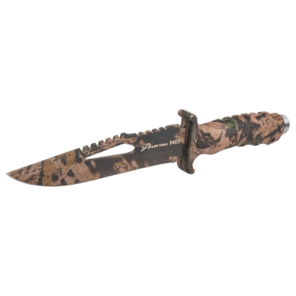 [9405] Cuchillo 6" hoja y mango camuflaje con funda | Lion Tools