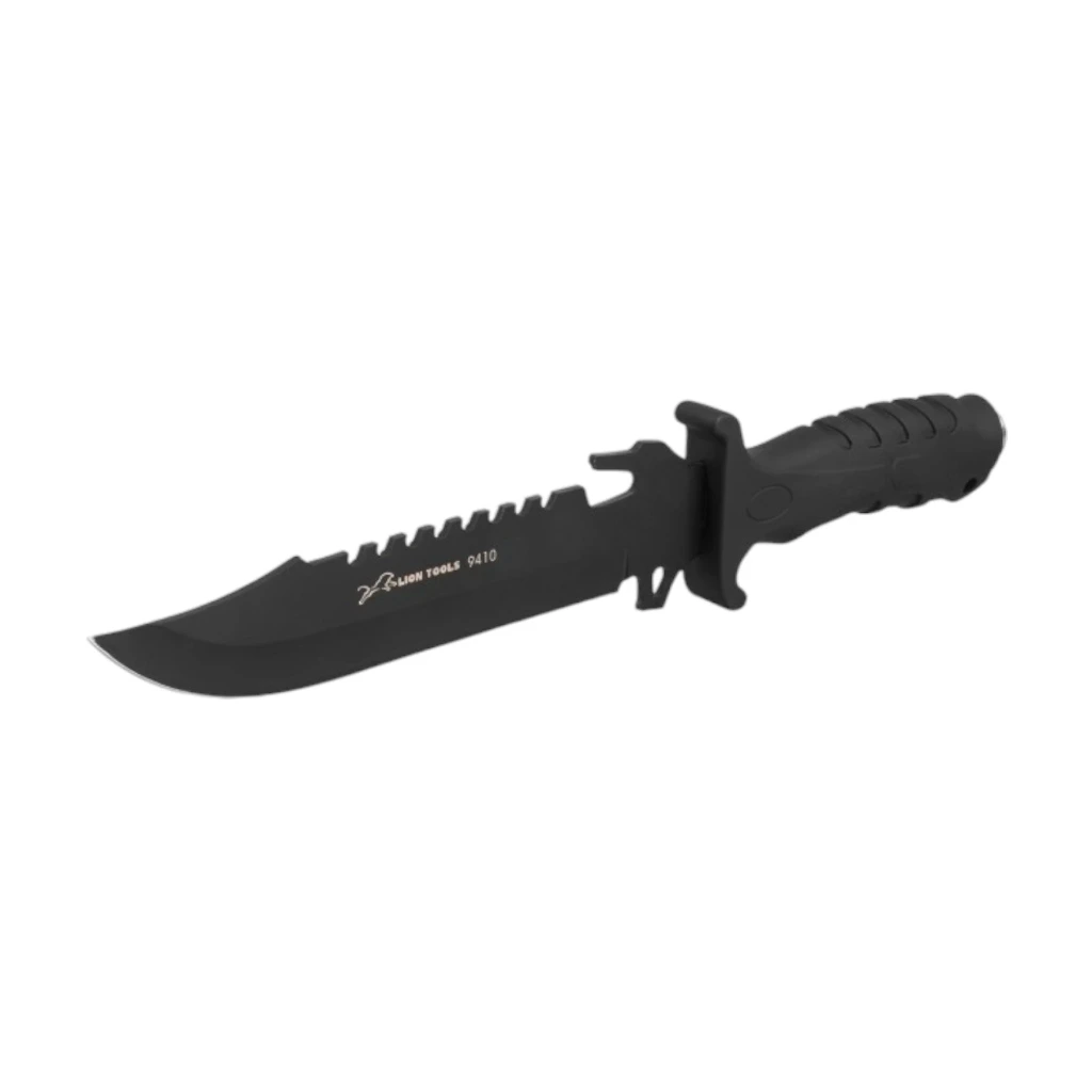 [9410] Cuchillo 7" hoja y mango pavonados con funda | Lion Tools