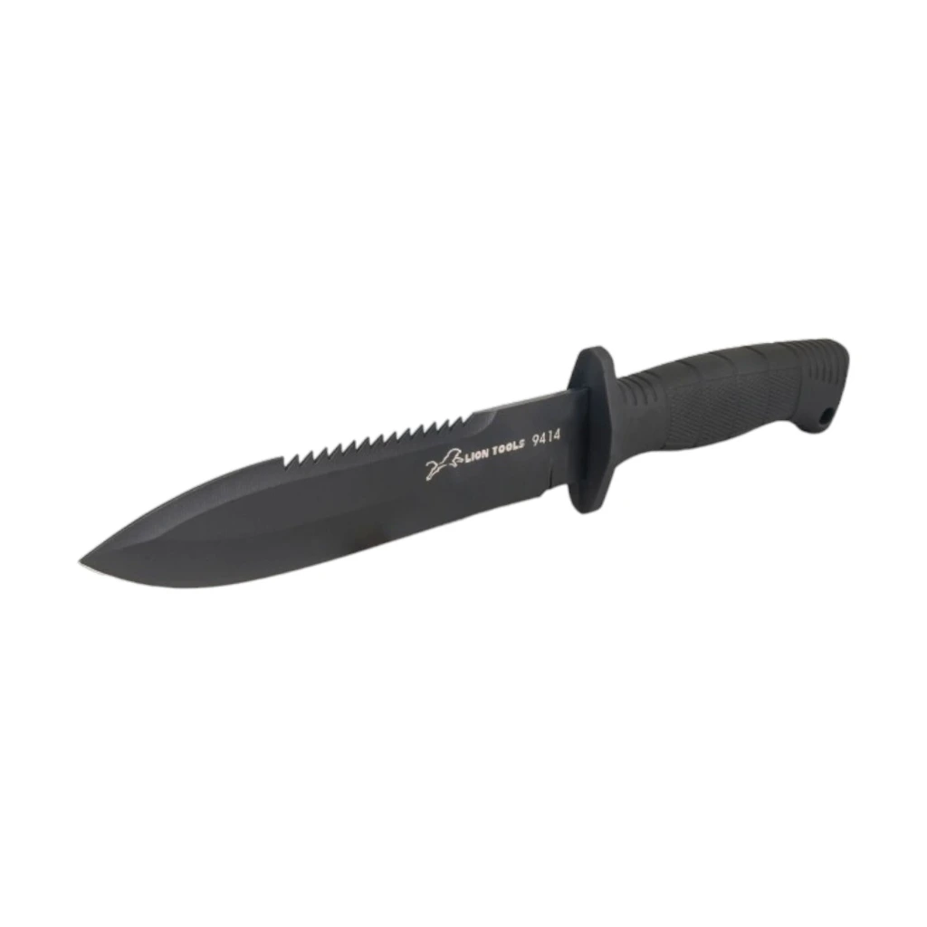 [9414] Cuchillo 7" hoja y mango pavonados con funda | Lion Tools