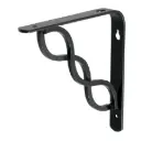 Ménsula reforzada negra 6 x 6" diseño trenza | Fiero