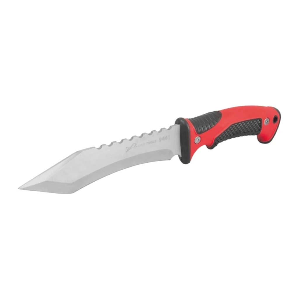 [9441] Cuchillo 7" mango bimaterial rojo con funda | Lion Tools