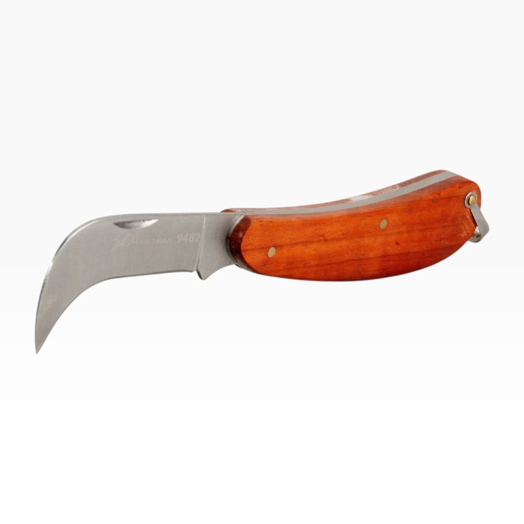 Navaja 2 1/2" gancho mango de madera | Lion Tools