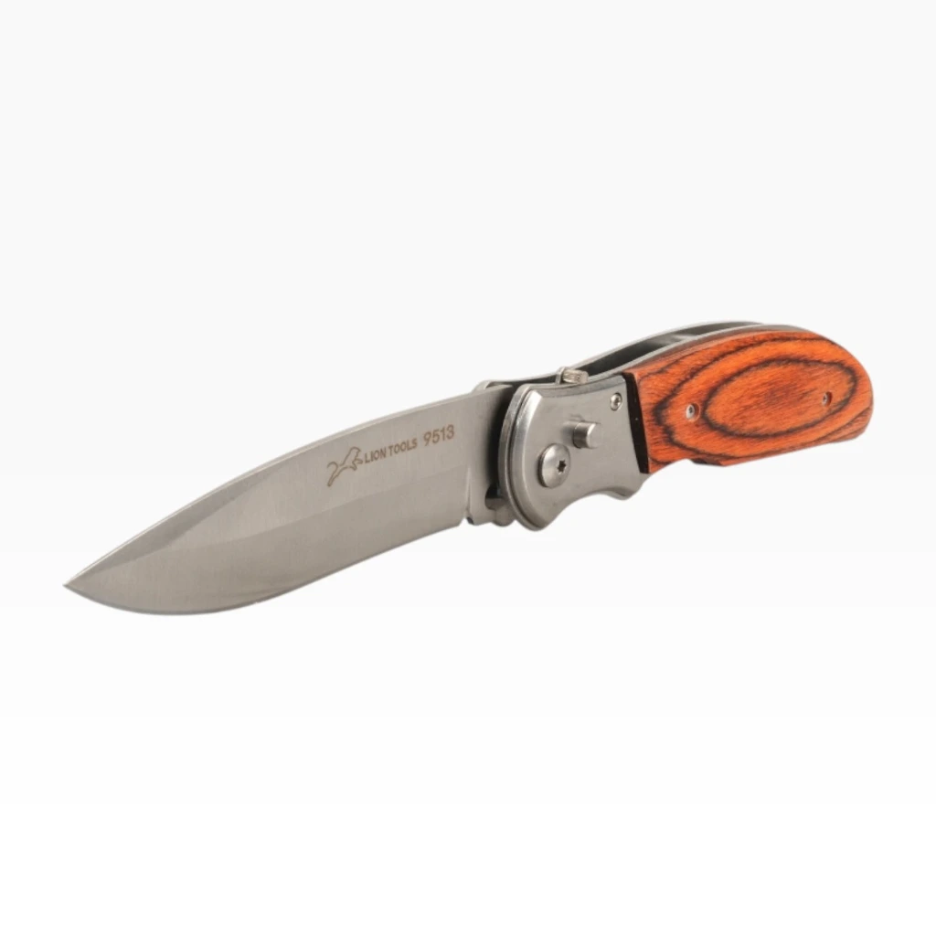 Navaja 4 1/2" mango de madera automática | Lion Tools