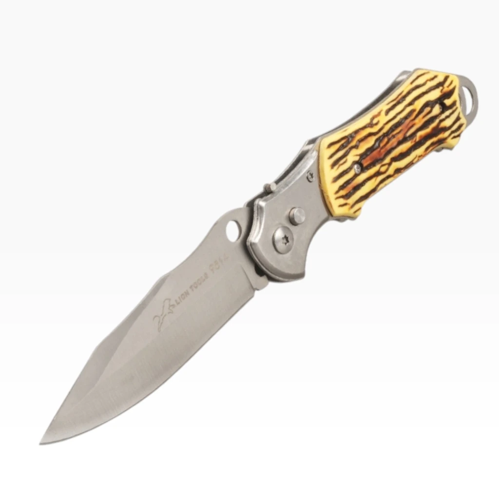 Navaja 4 1/2" mango tipo hueso automática | Lion Tools