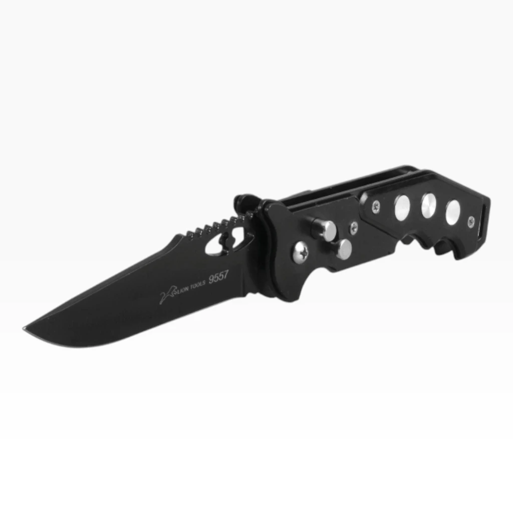 Navaja 3 1/2" pavonada automática con clip | Lion Tools