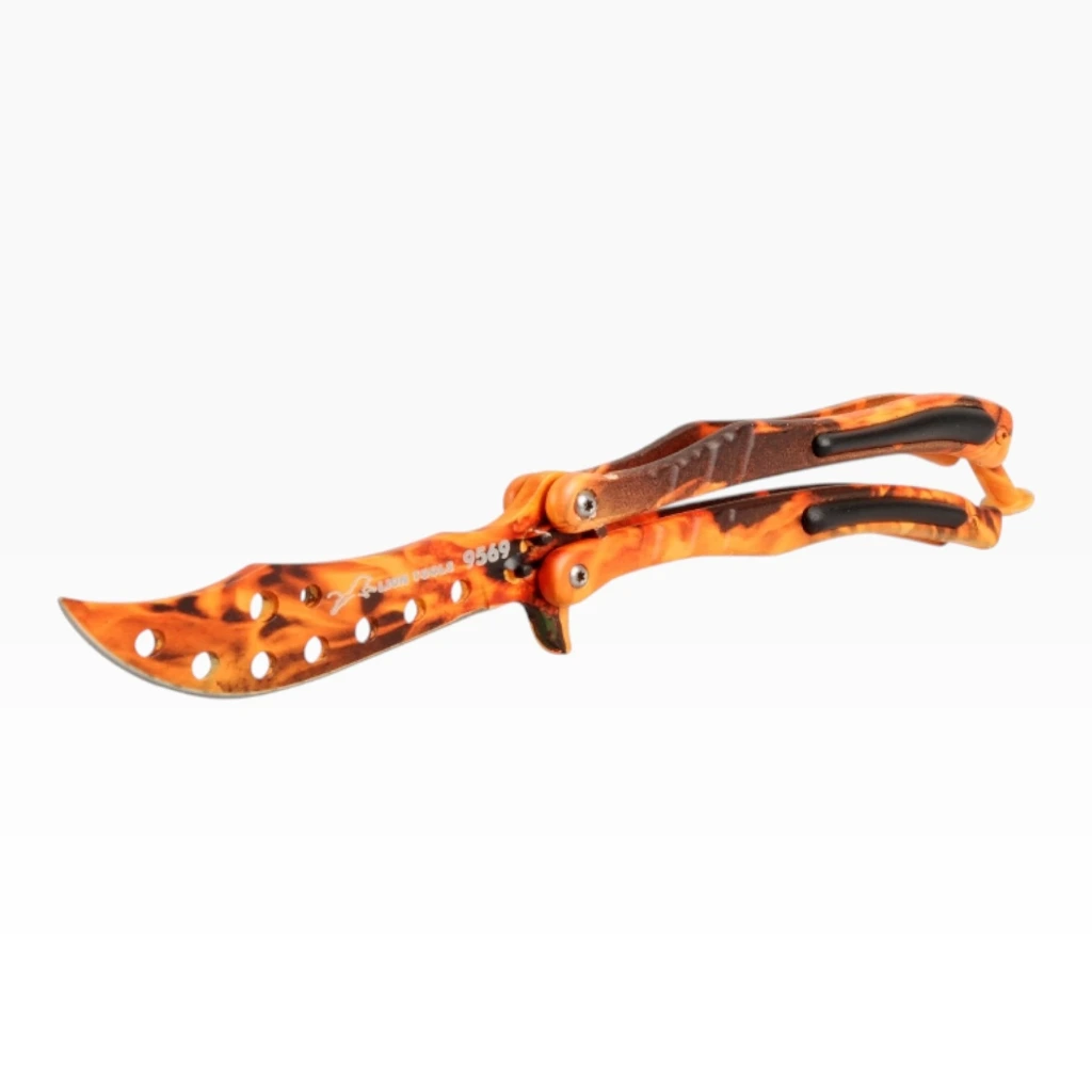Navaja 4" tipo mariposa llamas | Lion Tools