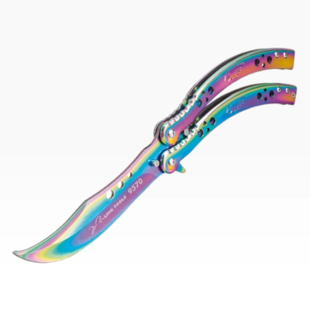 Navaja 4" tipo mariposa tornasol | Lion Tools