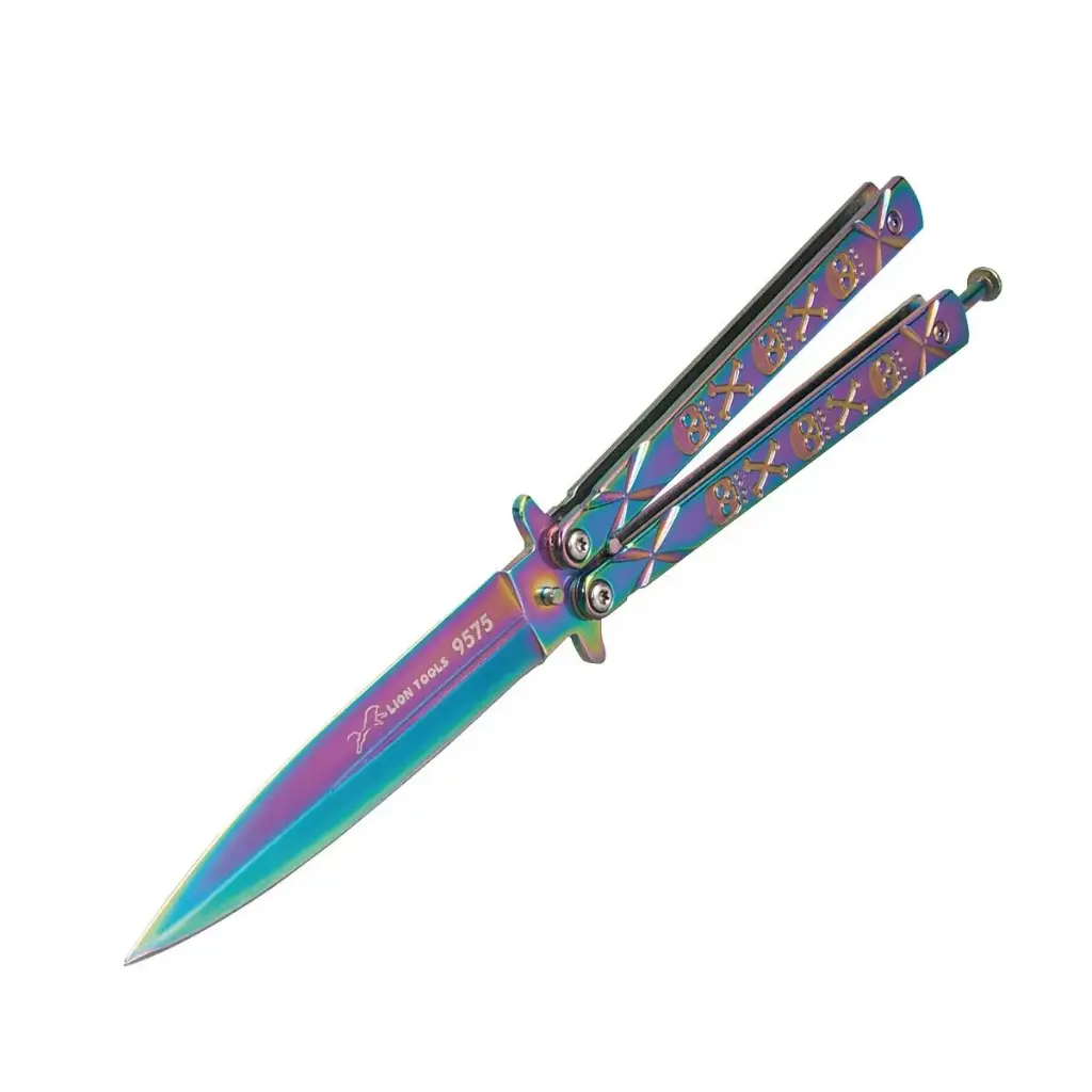 Navaja 4" tipo mariposa tornasol | Lion Tools