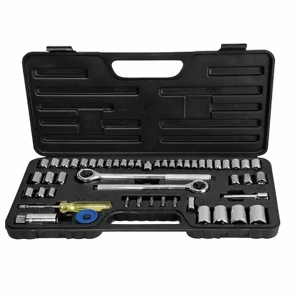 Juego de herramientas 52 pzas para mecánico matraca con dados | Lion Tools