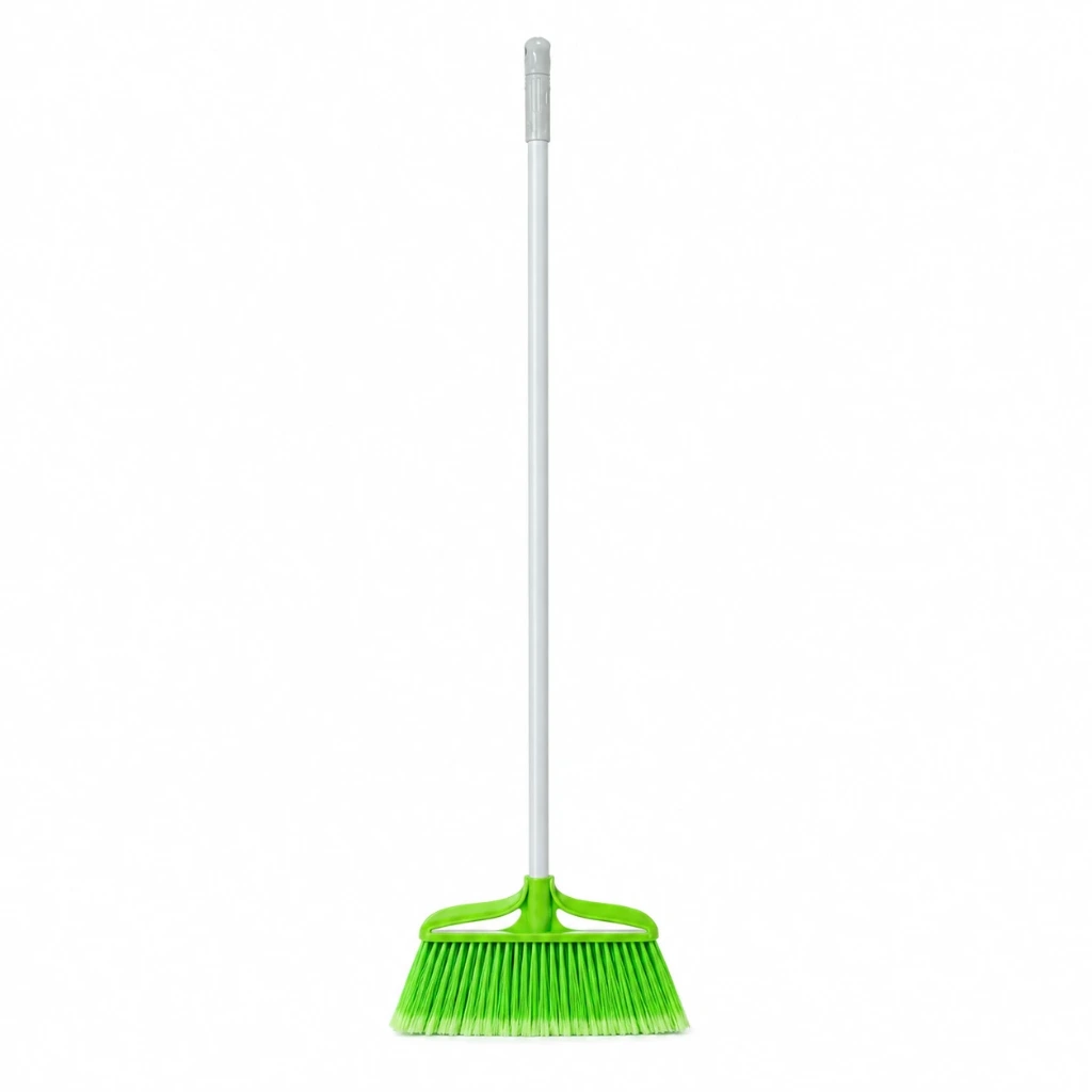 Escoba tipo abanico plastico con mango de madera  |Lion tools