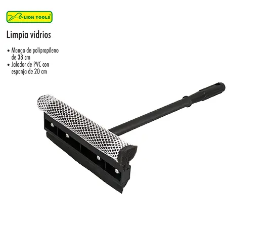 LIMPIA VIDRIOS MANGO PLASTICO LION TOOLS JALADOR (0538)