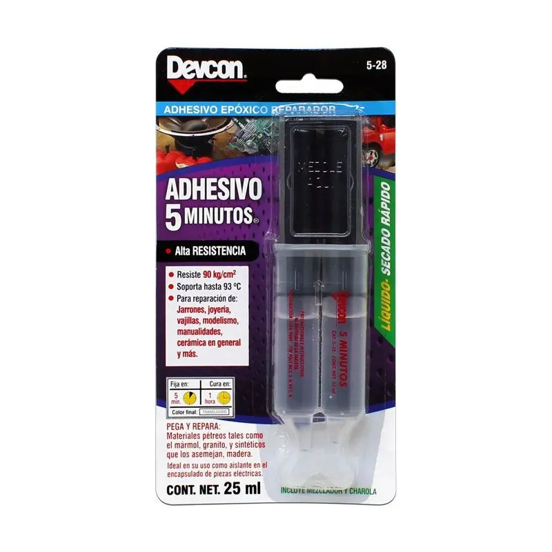 [5-28] Adhesivo epóxico liquido en jeringa secado rápido 5min | Devcon
