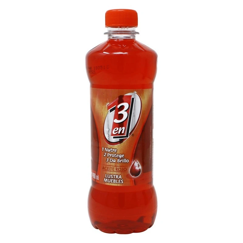 3 En 1 Lustrador De Muebles Aceite Rojo 480ml