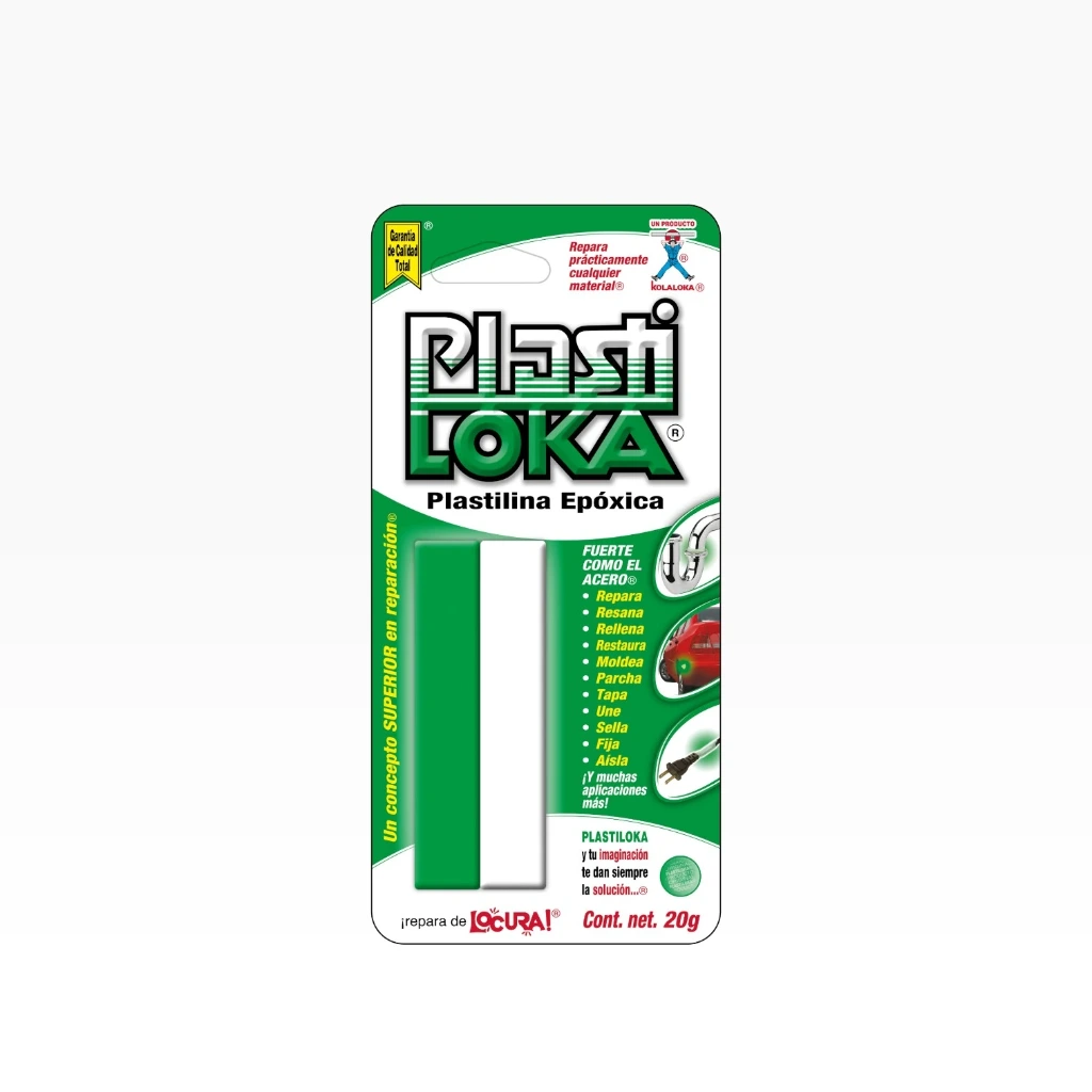 [PL-20 MC] Plastiloka 20g verde Plastilina Epóxica | Kolaloka