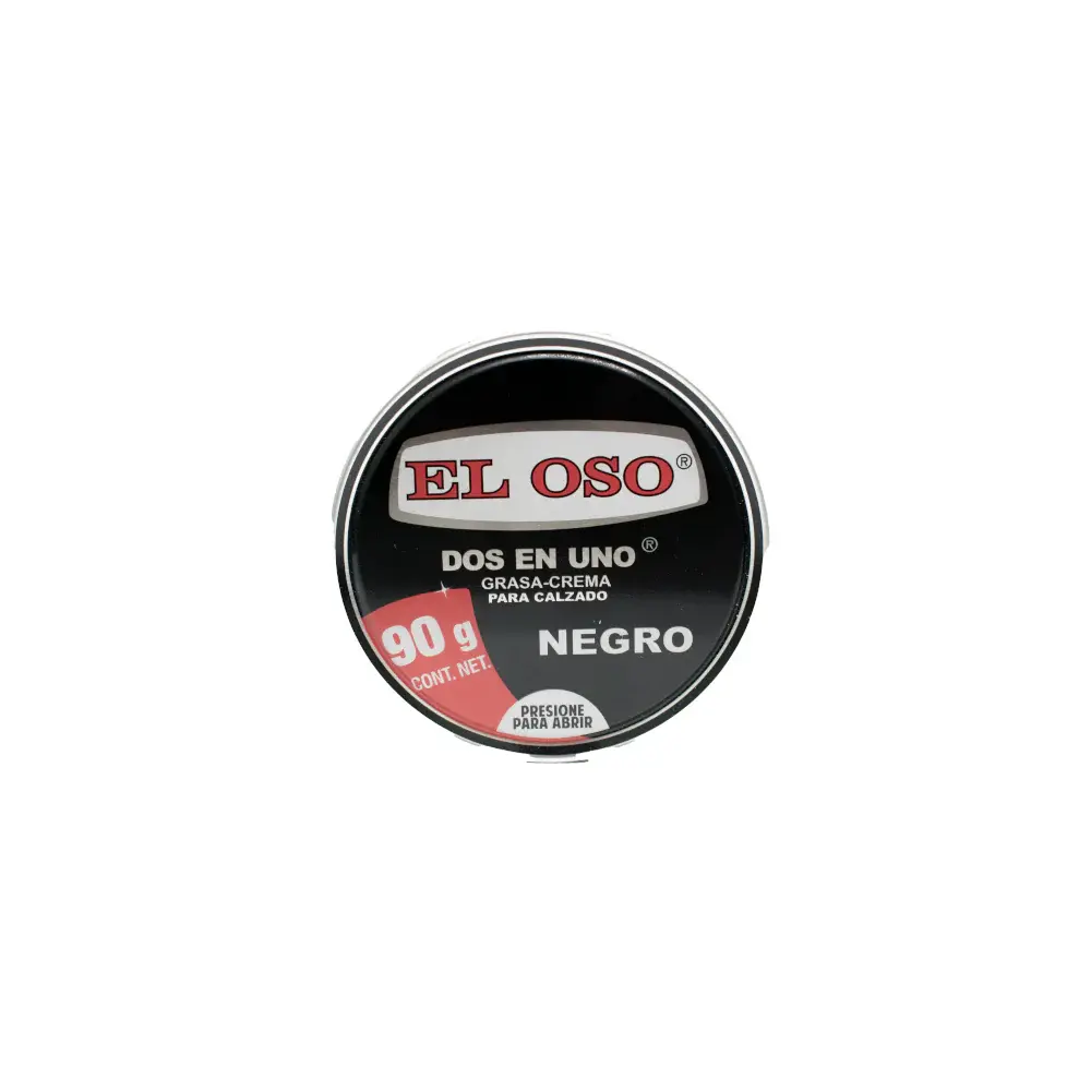 [8014] Grasa 2 en 1 negra para zapatos 90 g | El Oso