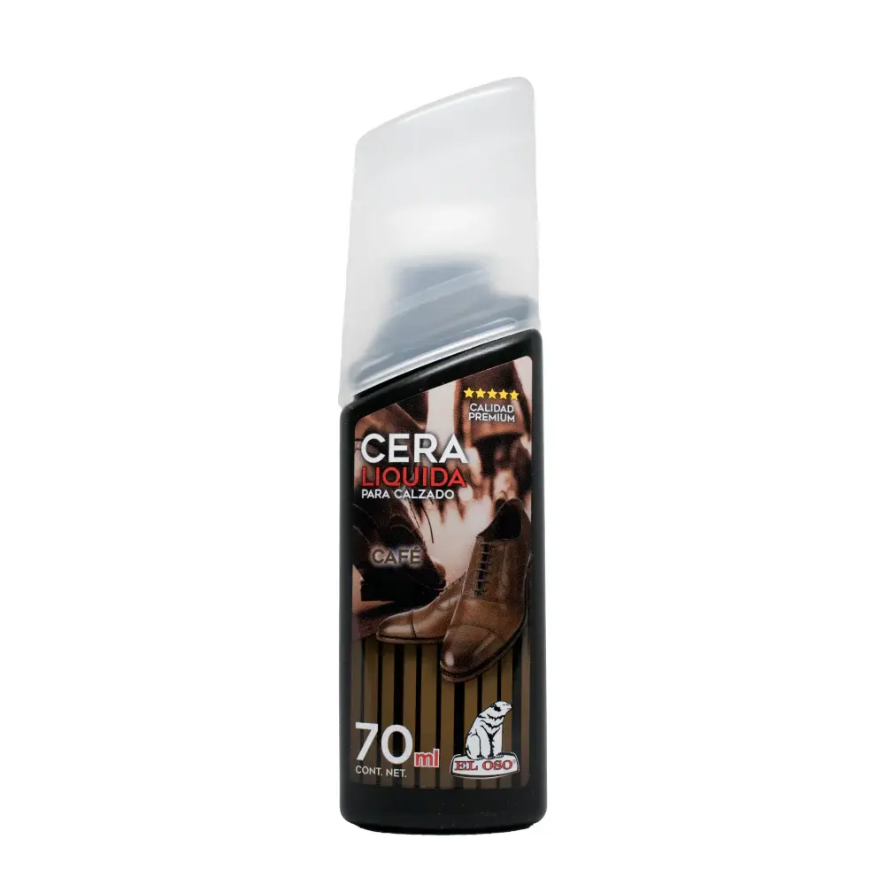 Cera líquida café para zapatos 70 ml | El Oso