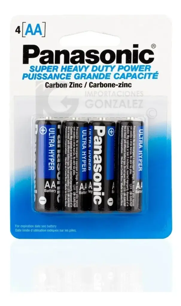 [UM-3NUH/BP4] Paquete de pilas AA zinc-carbón con 4 | Panasonic