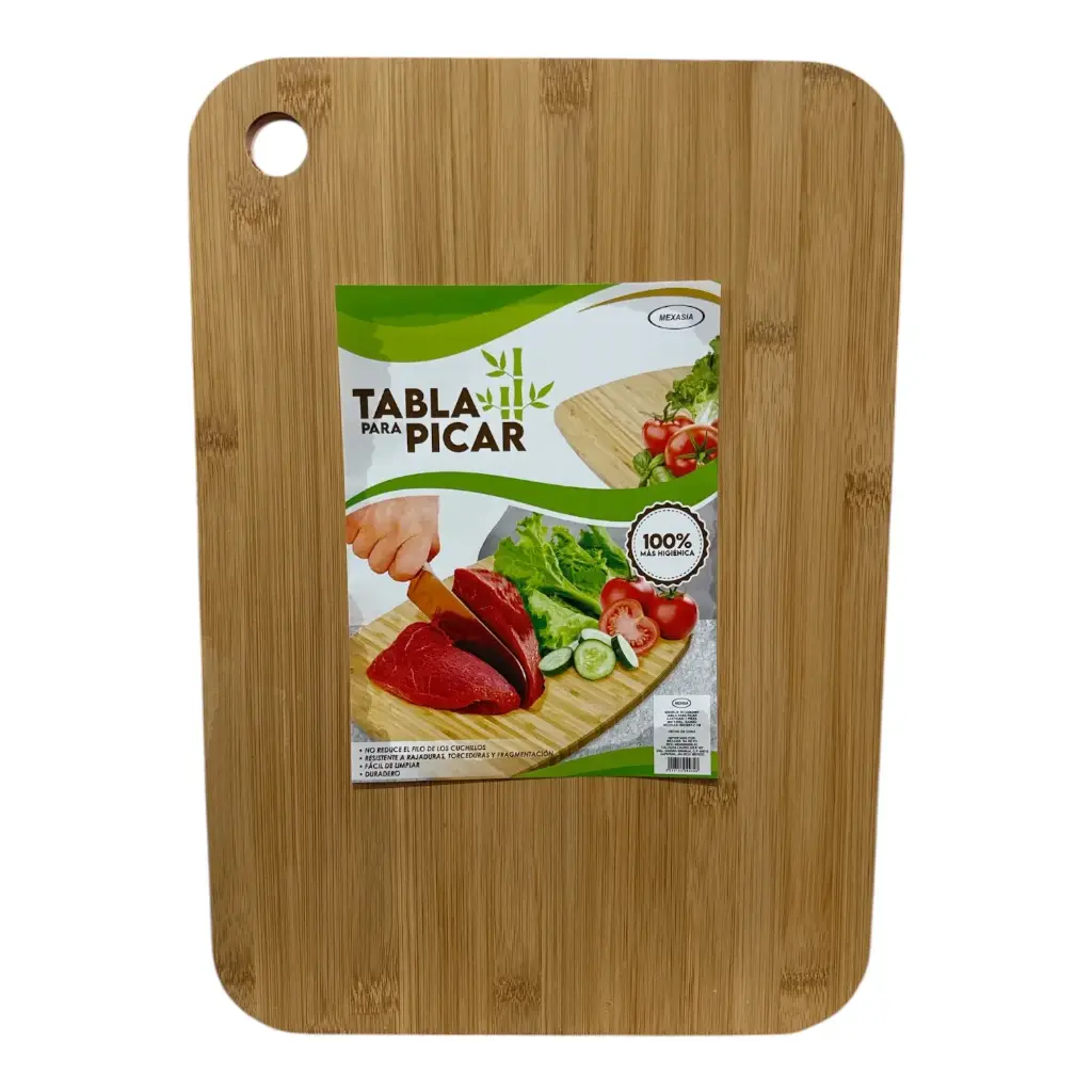 Tabla para picar 40x28cm -1.2cm Grosor Bambu Cocina | Mexasia