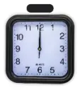 Reloj de pared Cuadrado Negro 25cm