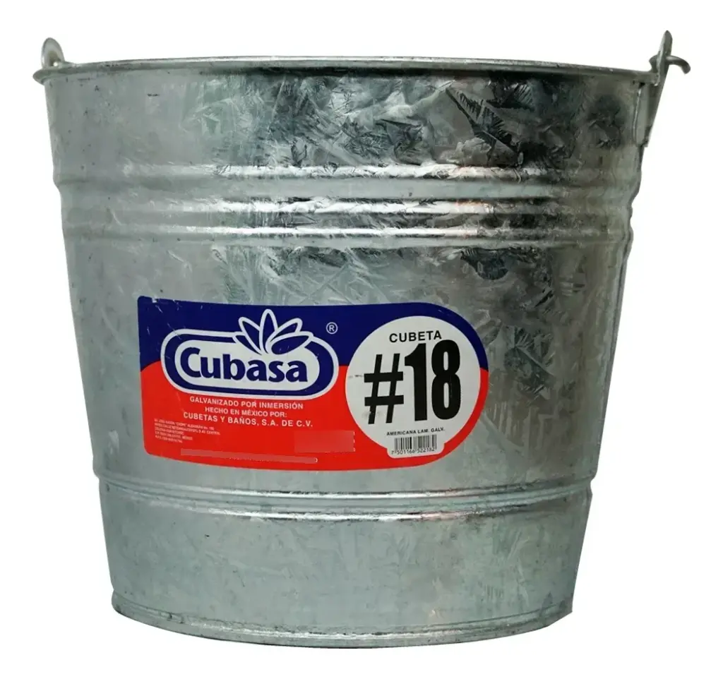 Balde lámina No.18 galvanizado | Cubasa