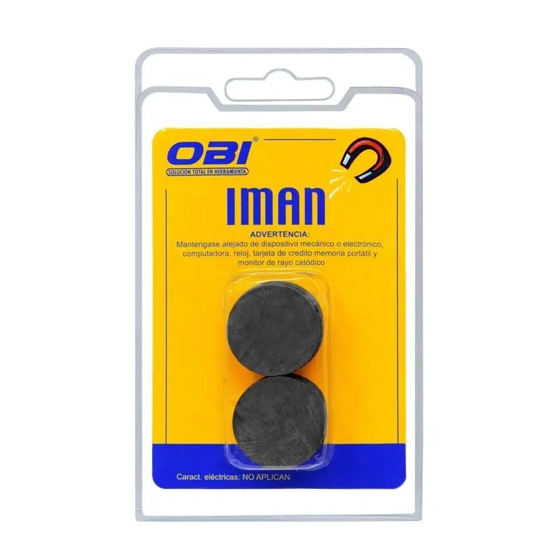 Imán ferrita 25×4mm redondo 6pzas|OBI