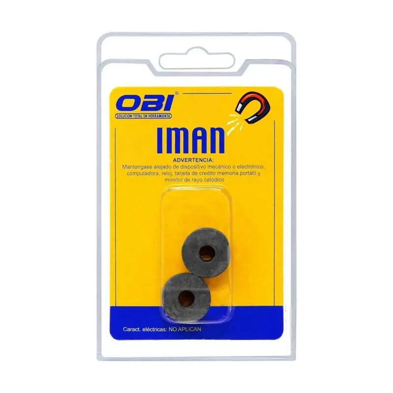 Imán ferrita 19×3mm anillo 6pzas|OBI