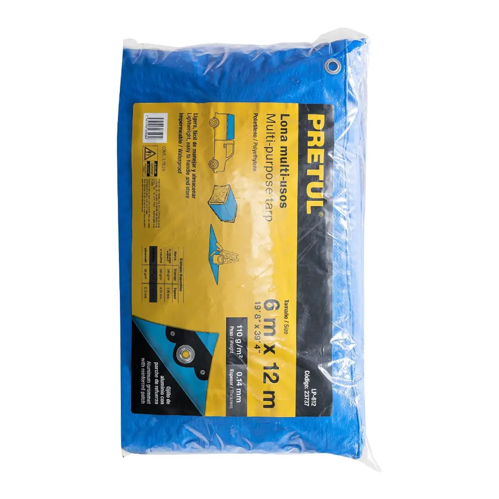 [23734] Lona Azul 4 x 5 m de polietileno 110 g/m2 Sol| Pretul