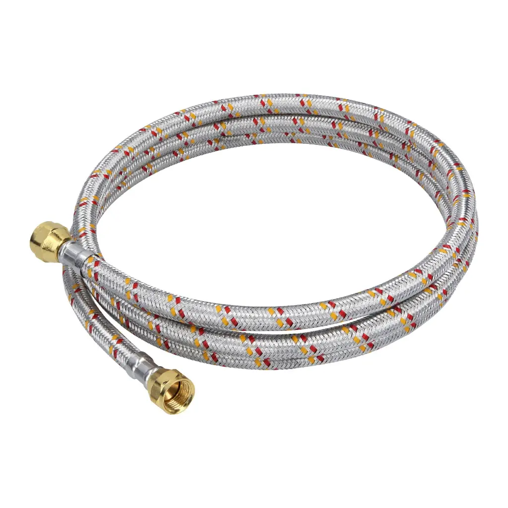 [24063] Manguera para gas, aluminio, 3/8" flare, 200 cm, FOSET BASIC