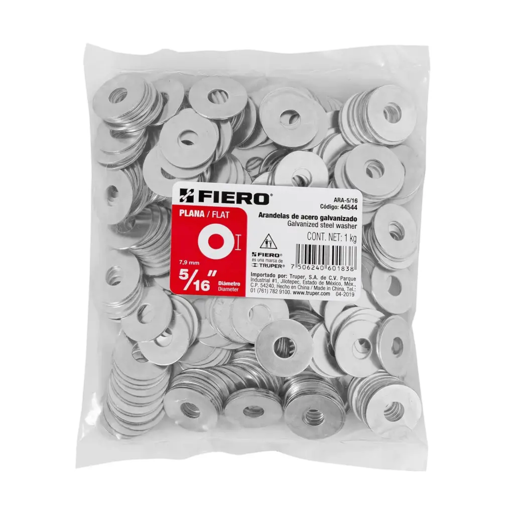 Bolsa arandela 5/16 plana 1 kg | Fiero