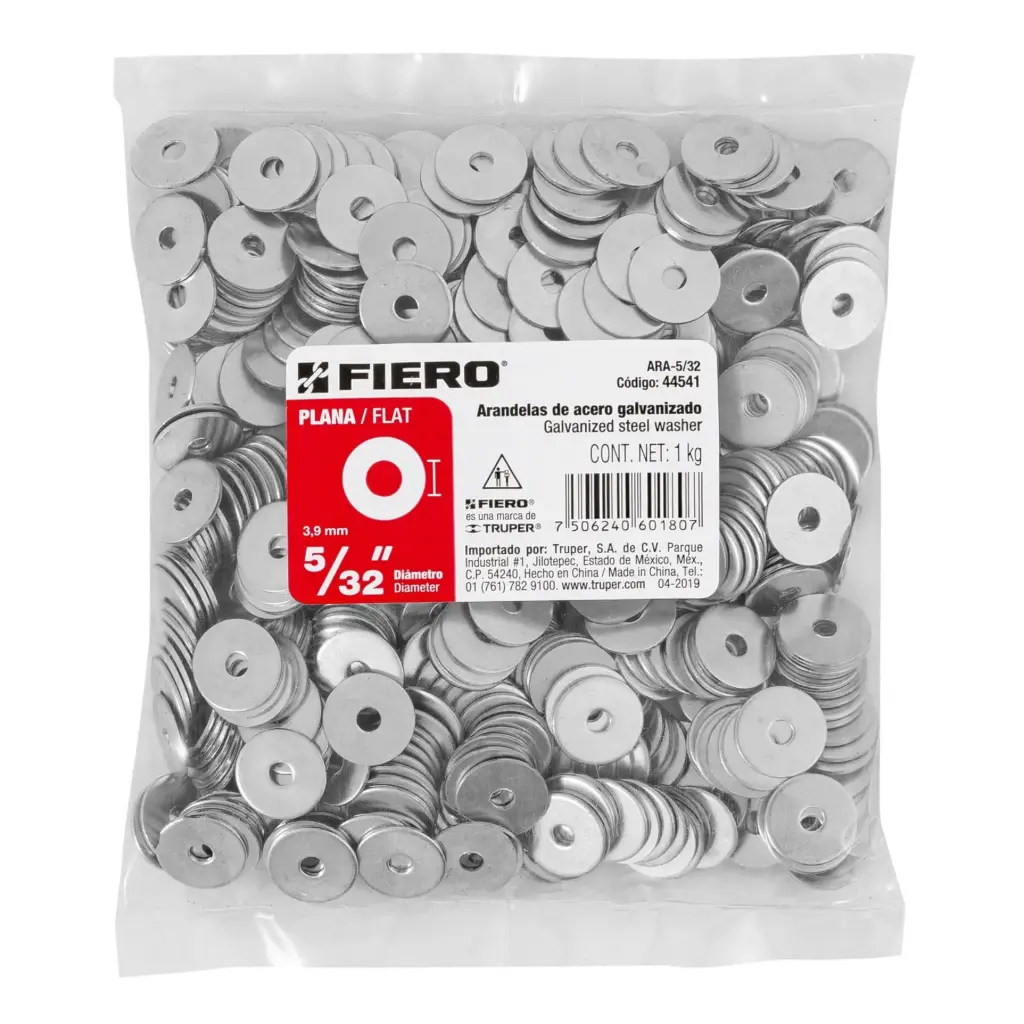 Bolsa arandela 5/32 plana 1 kg | Fiero