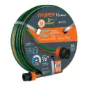 Manguera 1/2" 20m reforzada 3 capas con guia conexiones plást | Truper