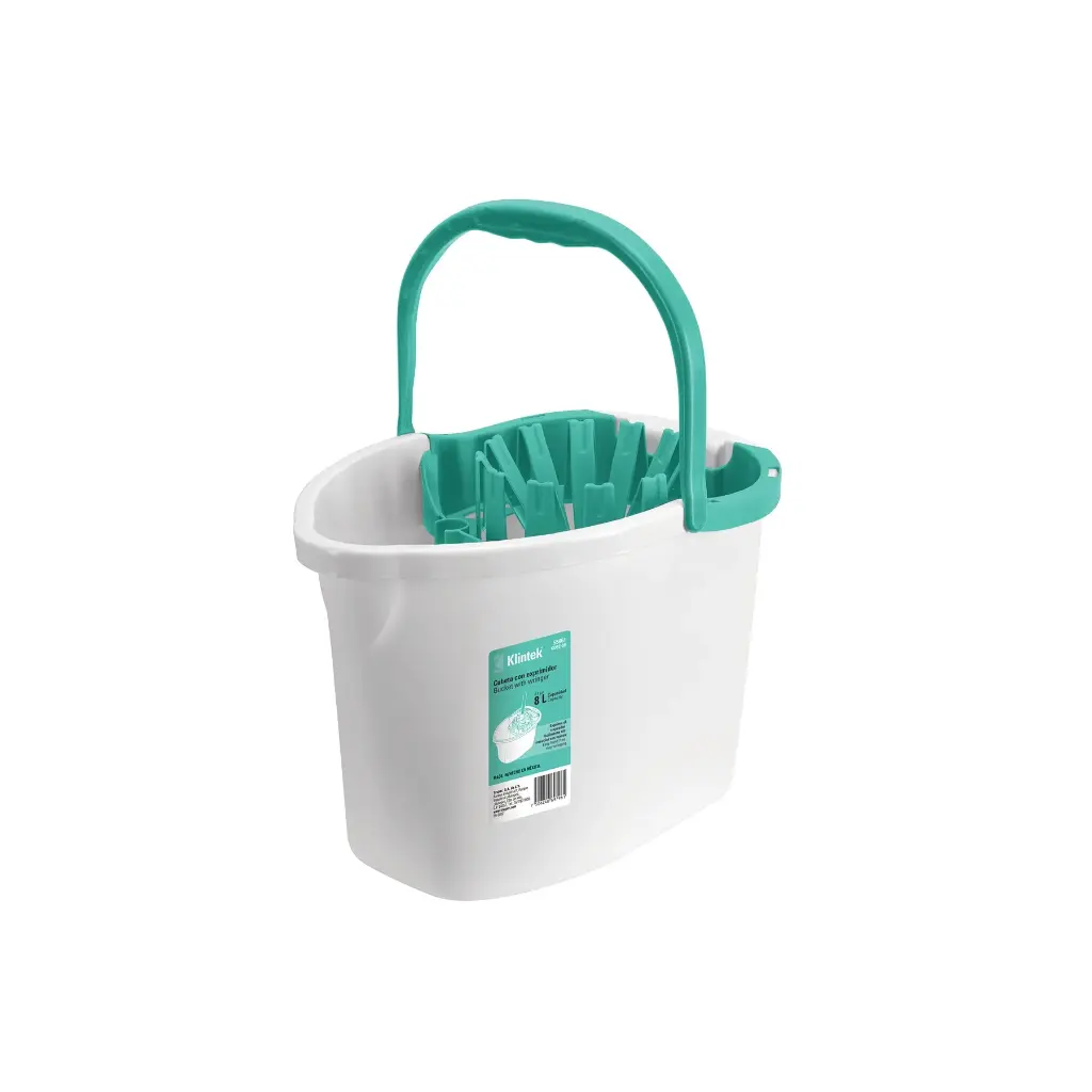 Cubeta plástica con exprimidor 8L  | Klintek