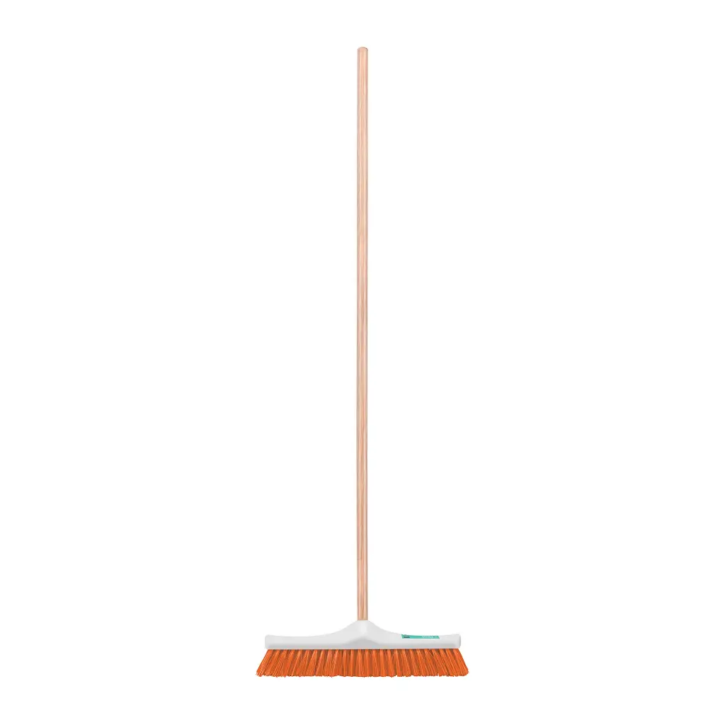 [57035] Cepillo industrial cerda rígida de 40 cm con bastón de madera | Klintek