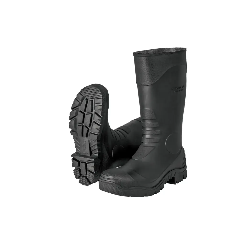 Botas jardineras talla #9 / 29 cm  de PVC  Negra| Pretul