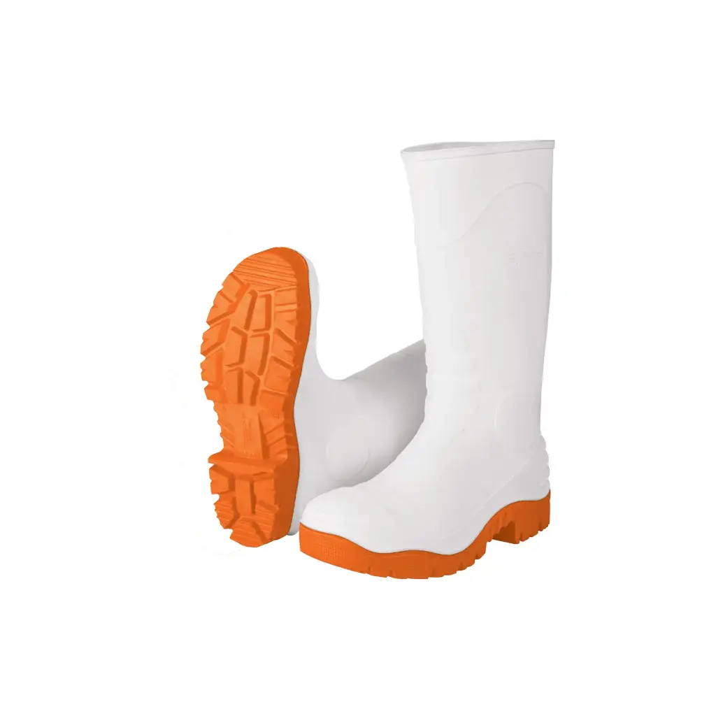 Botas sanitarias talla #7 / 27 cm de PVC blancas | Truper