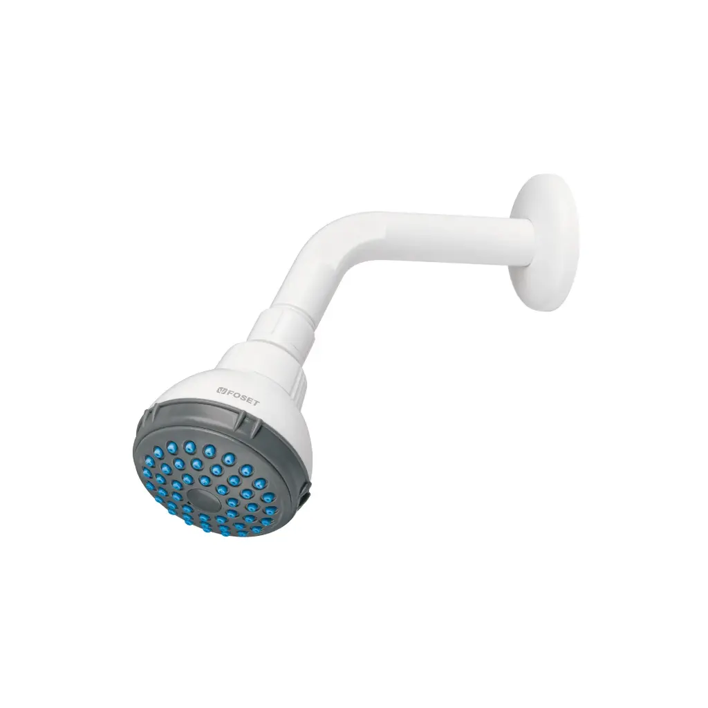 [48293] Regadera plástica redonda 2-1/2" gris-blanca | Foset