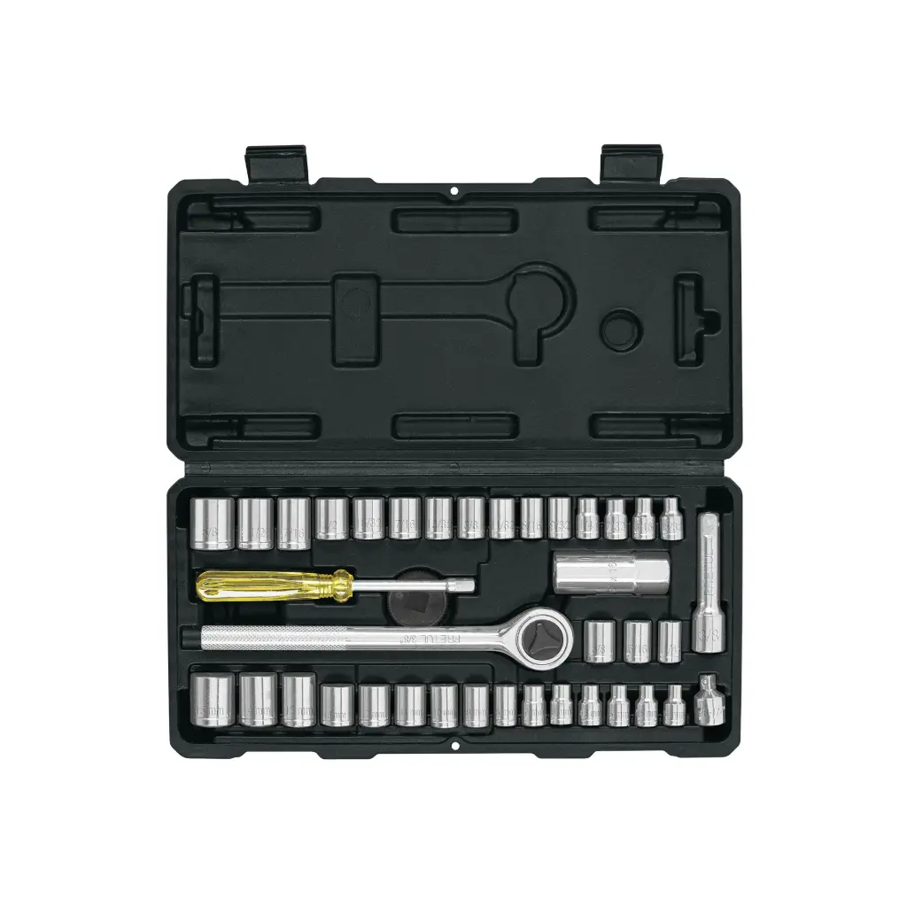 Juego de 39 herramientas 1/4" y 3/8" para mecánico |Matraca|Pretul